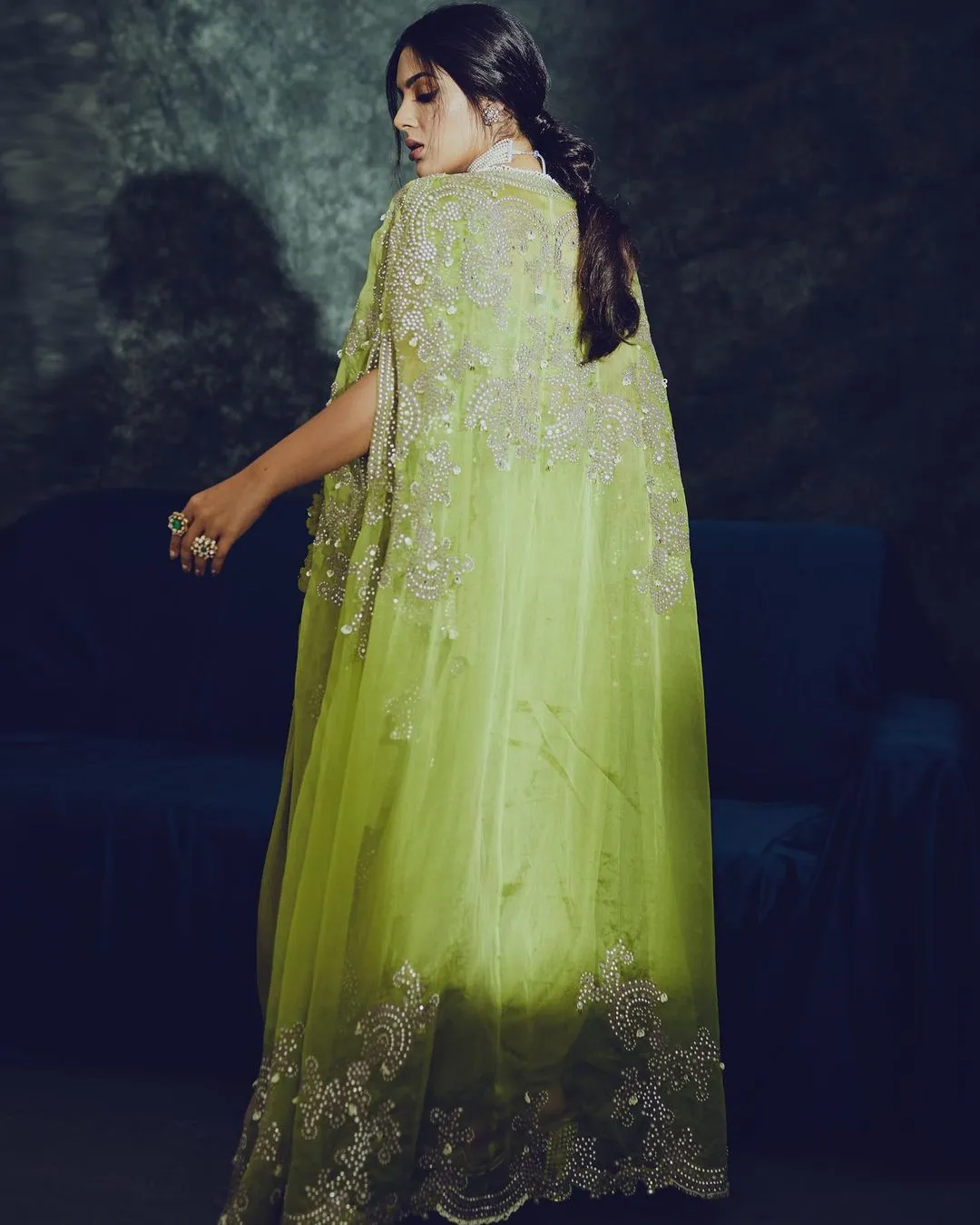 TELUGU ACTRESS SAMYUKTHA MENON PHOTOSHOOT IN GREEN LEHENGA CHOLI 6